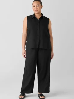 Organic Handkerchief Linen Sleeveless Shirt