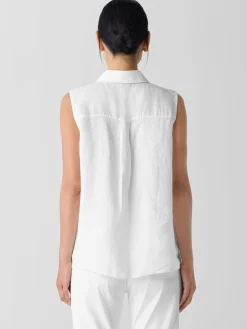 Organic Handkerchief Linen Sleeveless Shirt