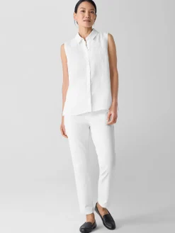 Organic Handkerchief Linen Sleeveless Shirt