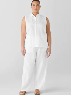 Organic Handkerchief Linen Sleeveless Shirt