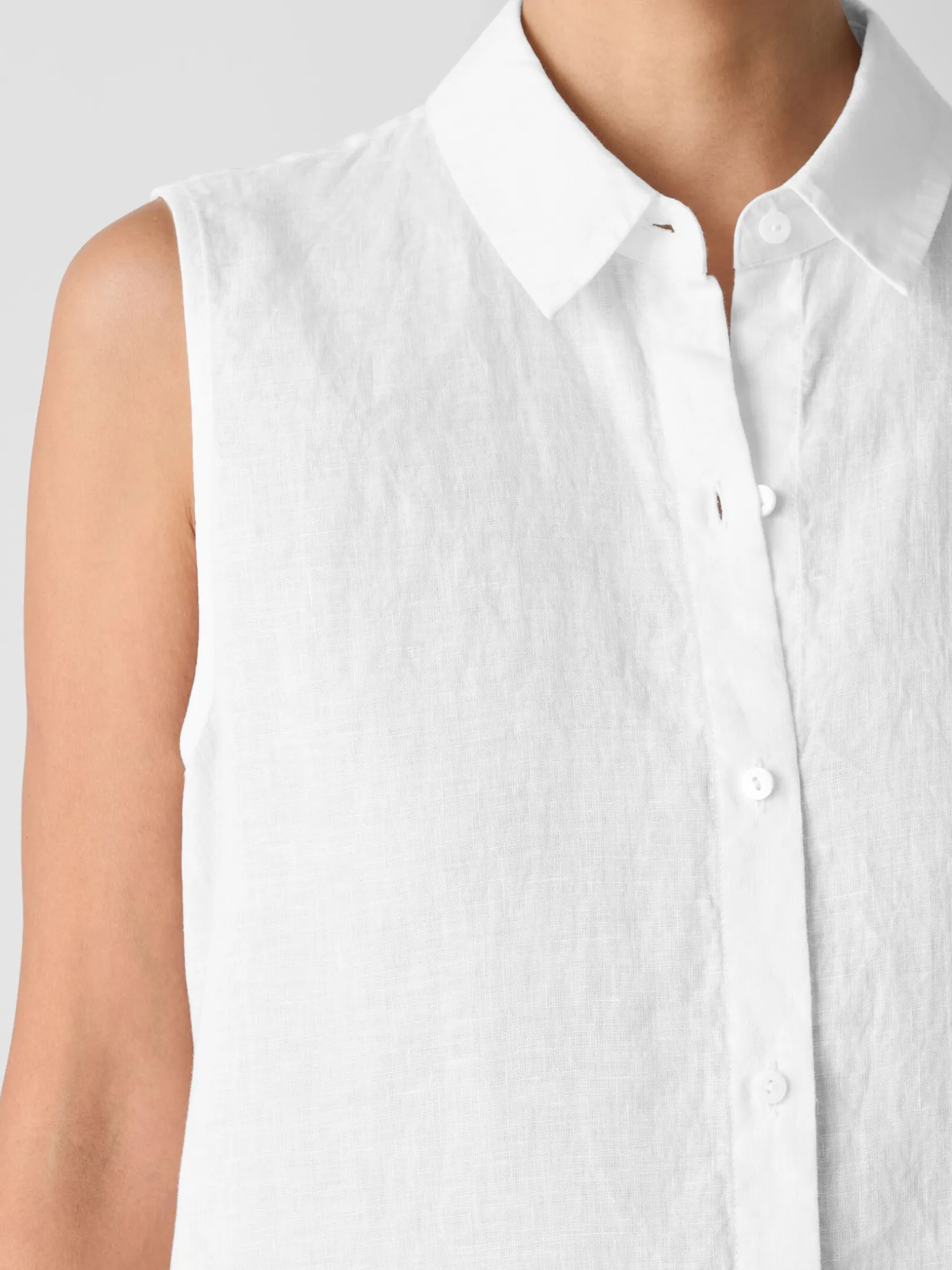 Organic Handkerchief Linen Sleeveless Shirt