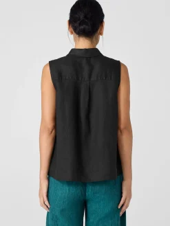 Organic Handkerchief Linen Sleeveless Shirt