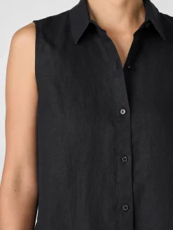 Organic Handkerchief Linen Sleeveless Shirt