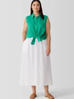 Organic Handkerchief Linen Sleeveless Shirt