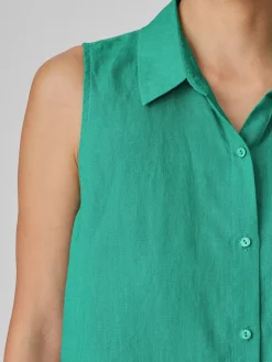 Organic Handkerchief Linen Sleeveless Shirt