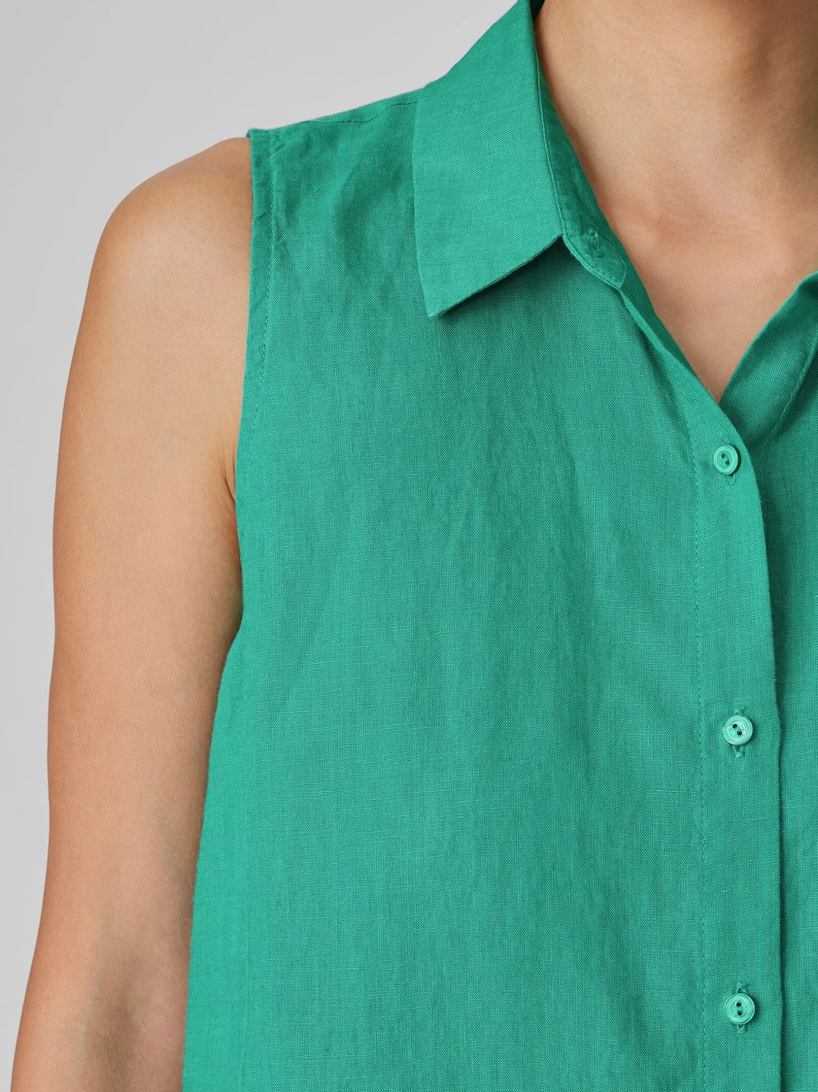 Organic Handkerchief Linen Sleeveless Shirt