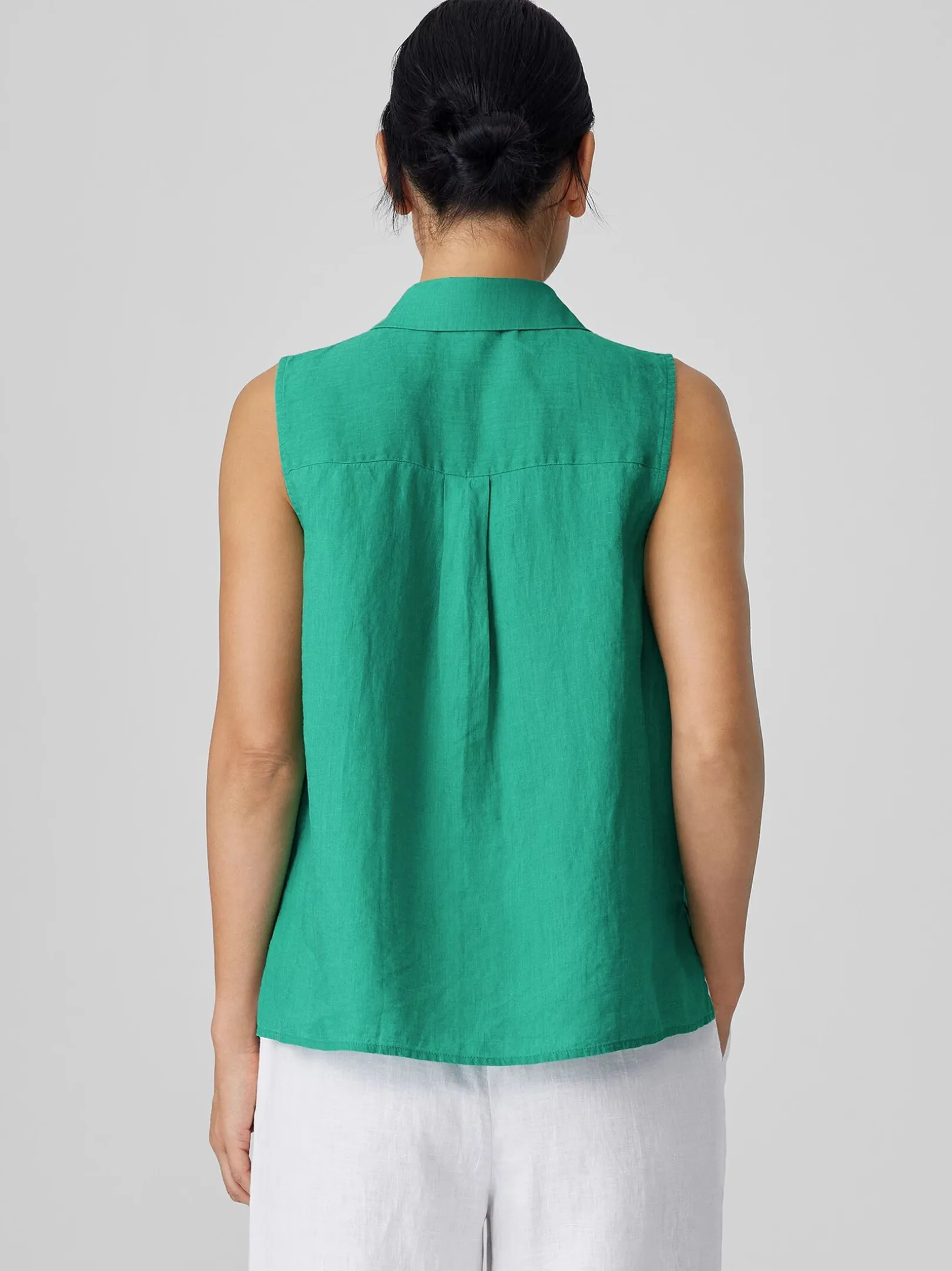 Organic Handkerchief Linen Sleeveless Shirt