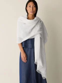 Organic Linen Circles Scarf