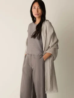 Organic Linen Circles Scarf