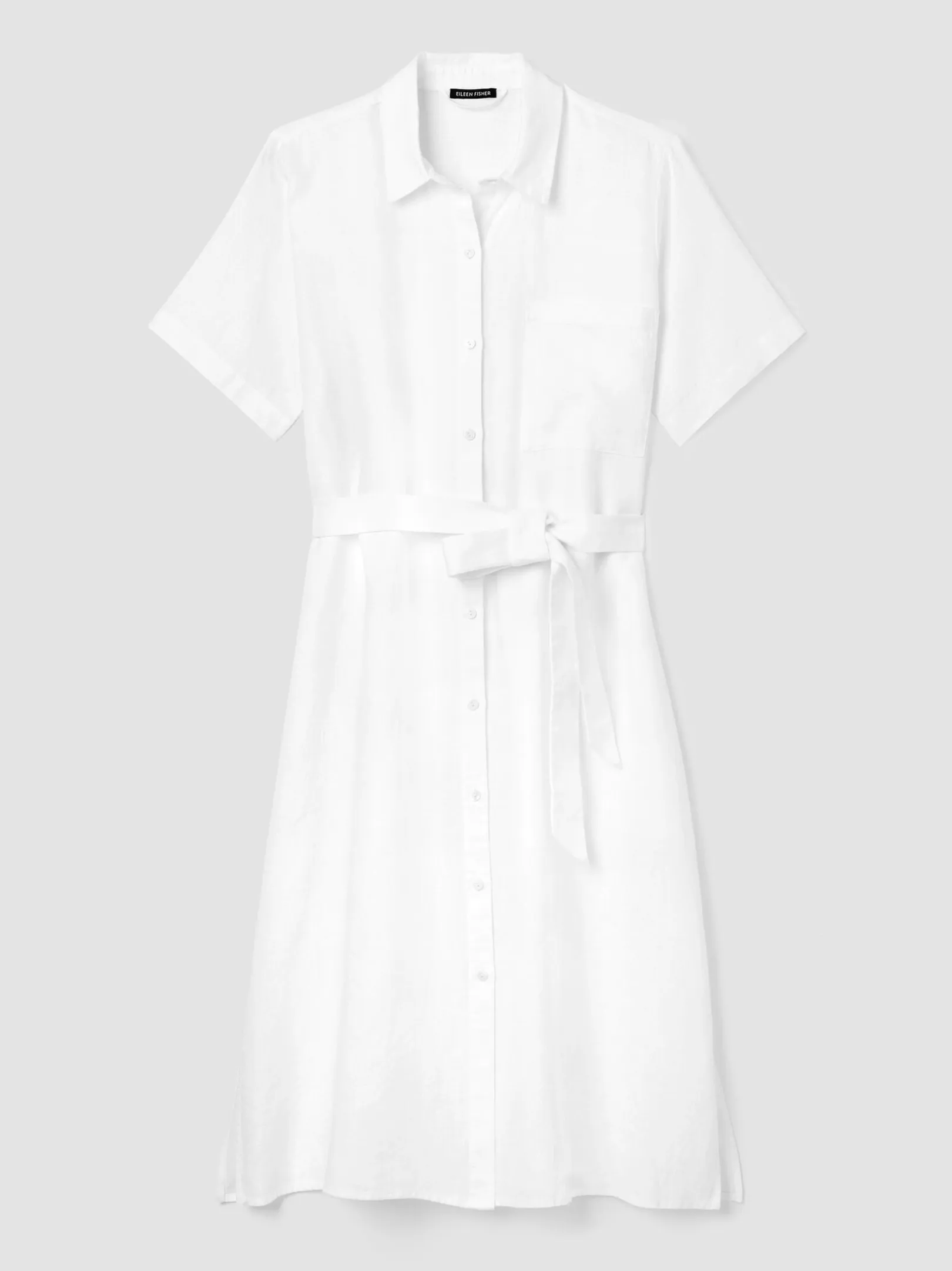Organic Linen Classic Collar Shirtdress