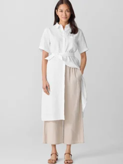 Organic Linen Classic Collar Shirtdress
