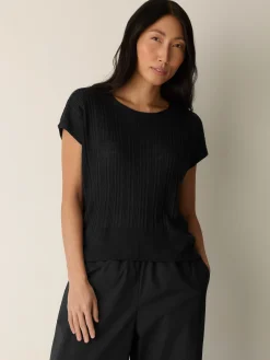 Organic Linen Cotton Crew Neck Top
