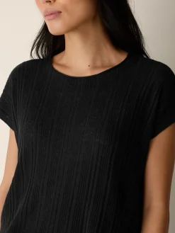 Organic Linen Cotton Crew Neck Top