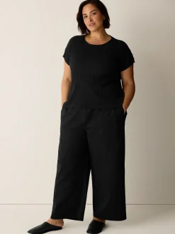 Organic Linen Cotton Crew Neck Top
