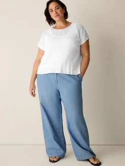 Organic Linen Cotton Crew Neck Top