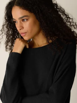 Organic Linen Cotton Jewel Neck Box-Top
