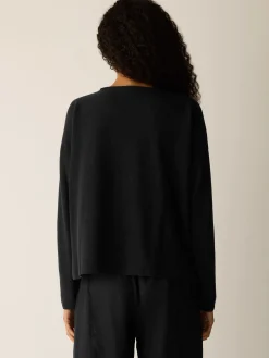 Organic Linen Cotton Jewel Neck Box-Top