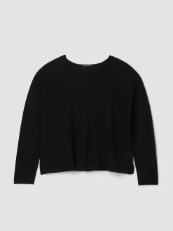 Organic Linen Cotton Jewel Neck Box-Top