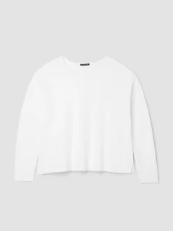 Organic Linen Cotton Jewel Neck Box-Top