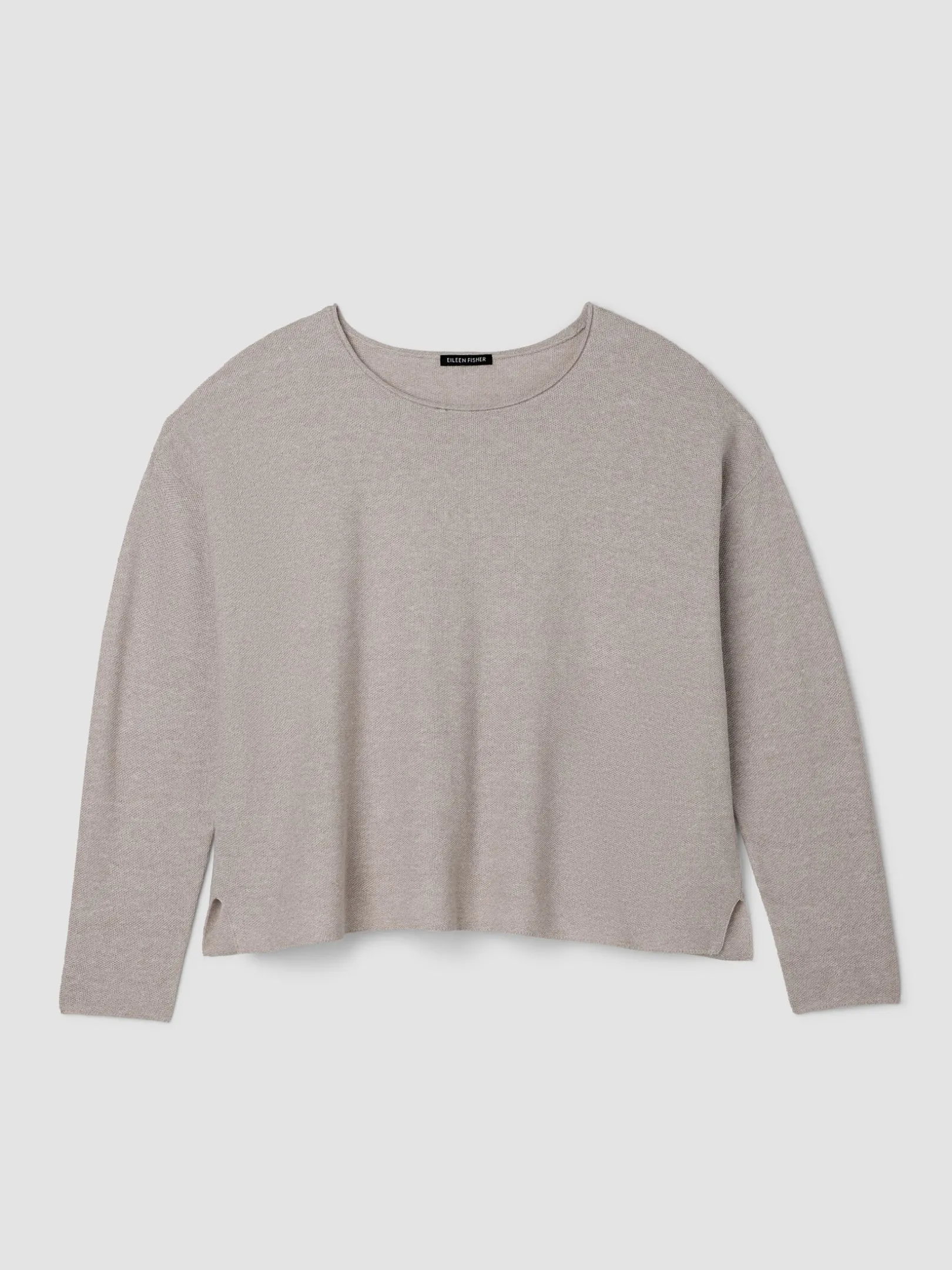 Organic Linen Cotton Jewel Neck Box-Top
