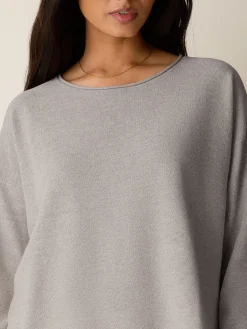 Organic Linen Cotton Jewel Neck Box-Top