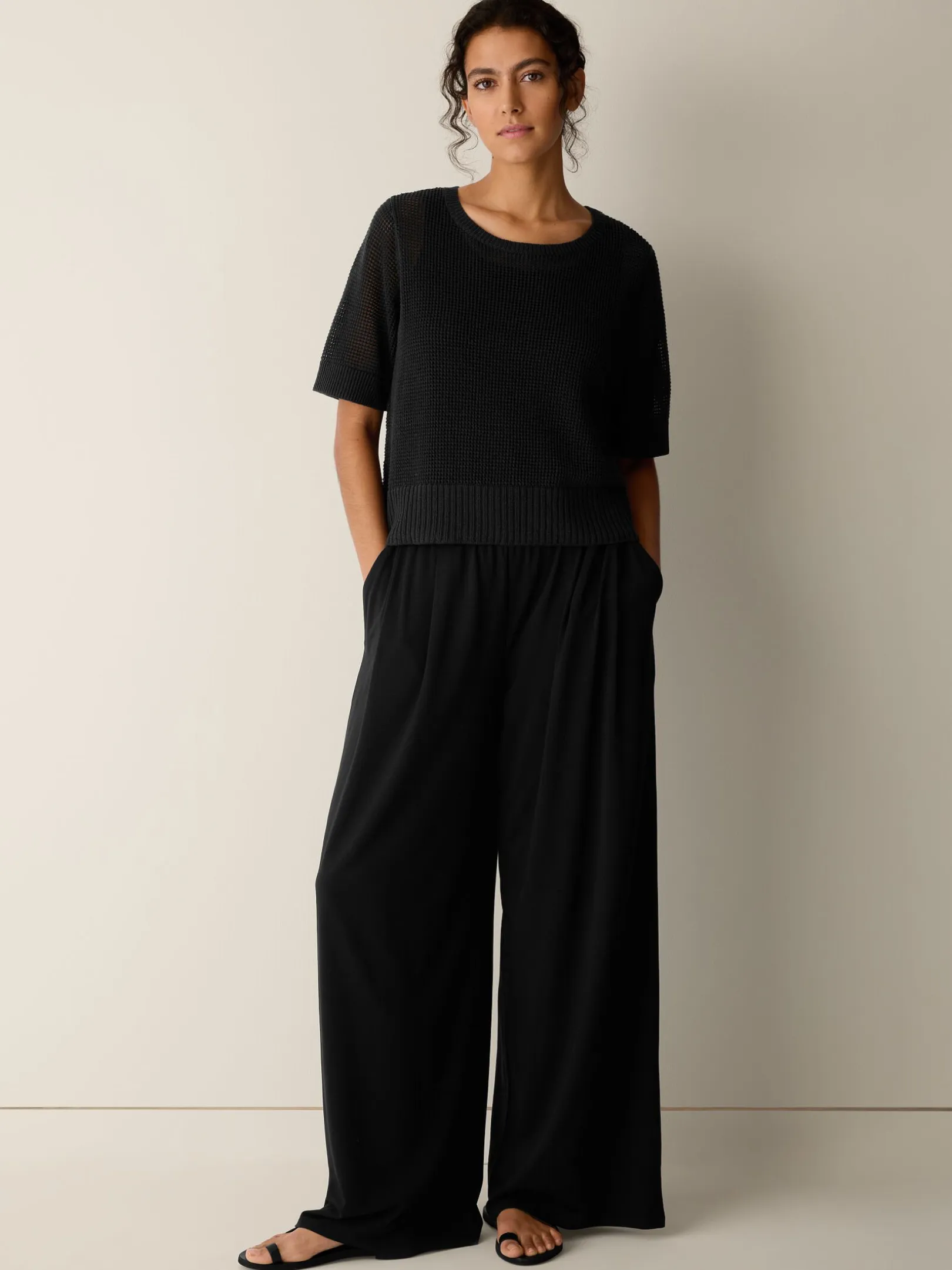 Organic Linen Cotton Round Neck Top