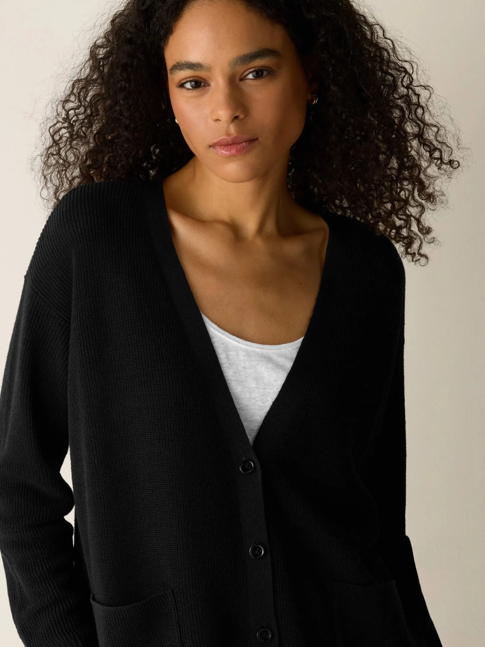 Organic Linen Cotton Slouchy Long Cardigan
