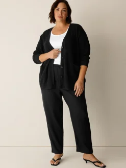 Organic Linen Cotton Slouchy Long Cardigan