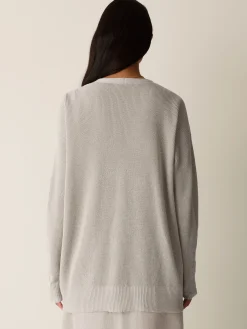 Organic Linen Cotton Slouchy Long Cardigan