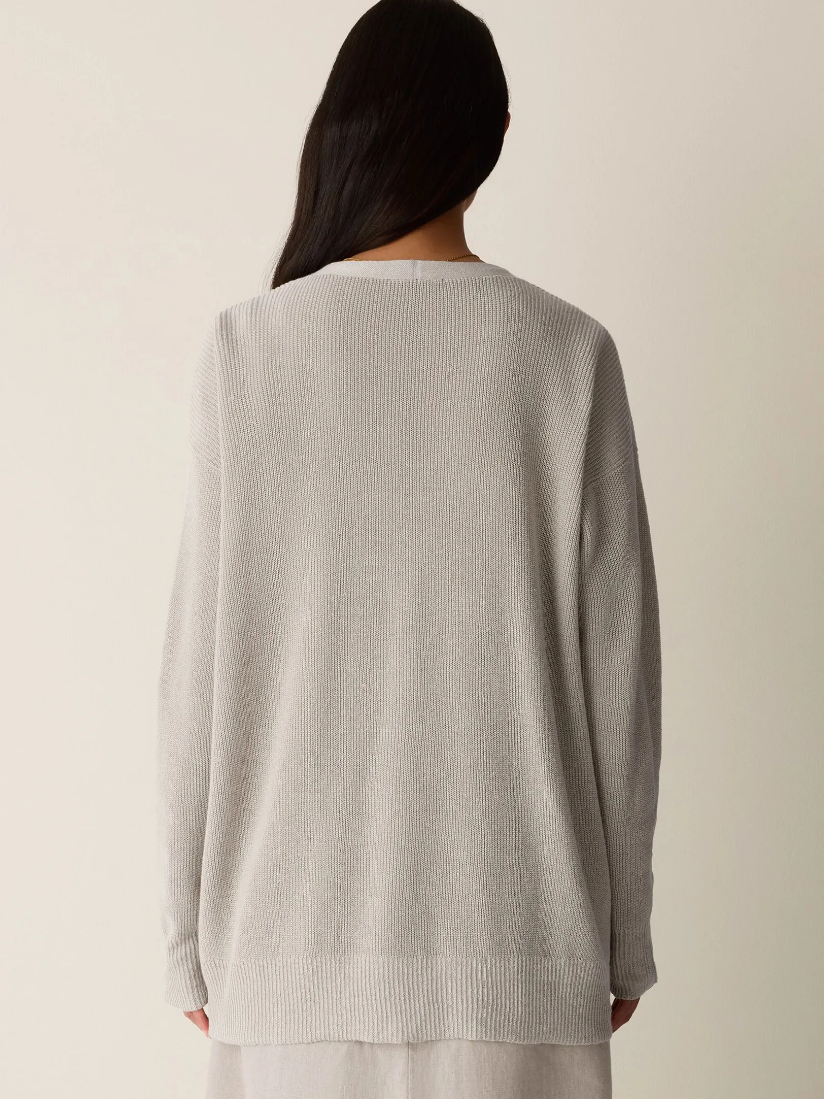 Organic Linen Cotton Slouchy Long Cardigan
