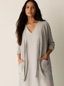 Organic Linen Cotton Slouchy Long Cardigan
