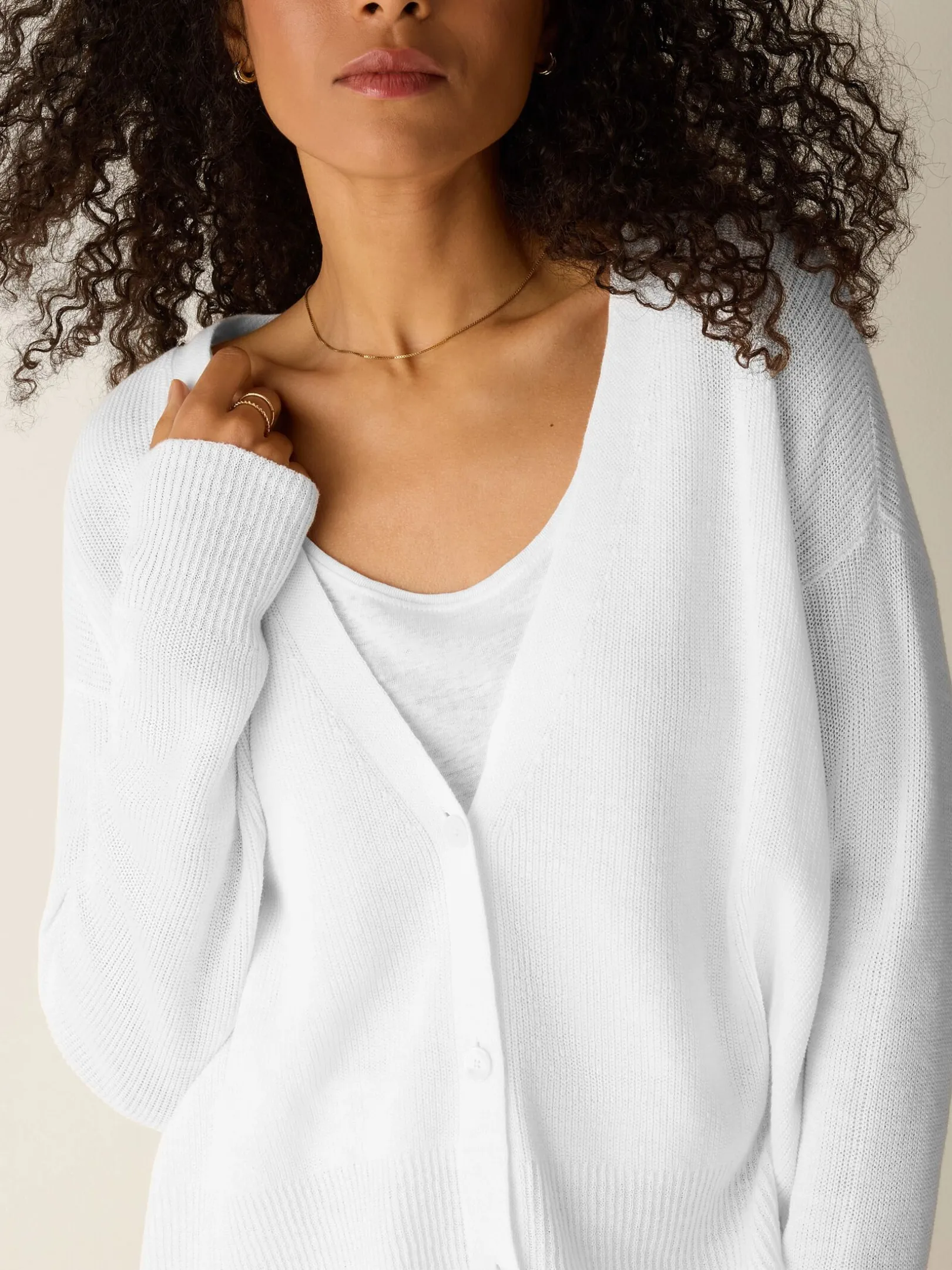 Organic Linen Cotton Slouchy Cardigan