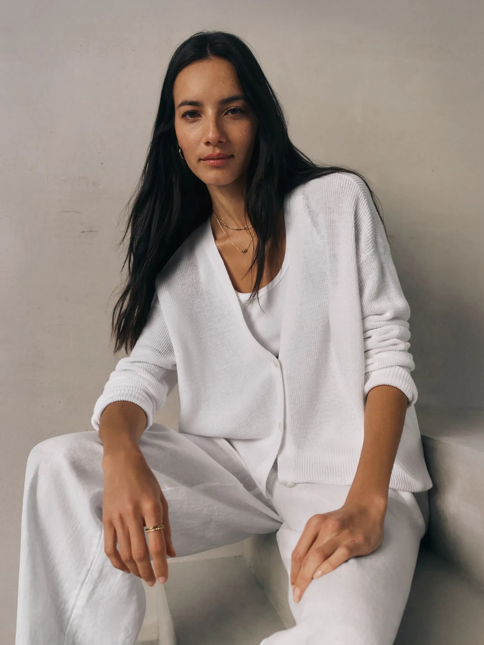 Organic Linen Cotton Slouchy Cardigan