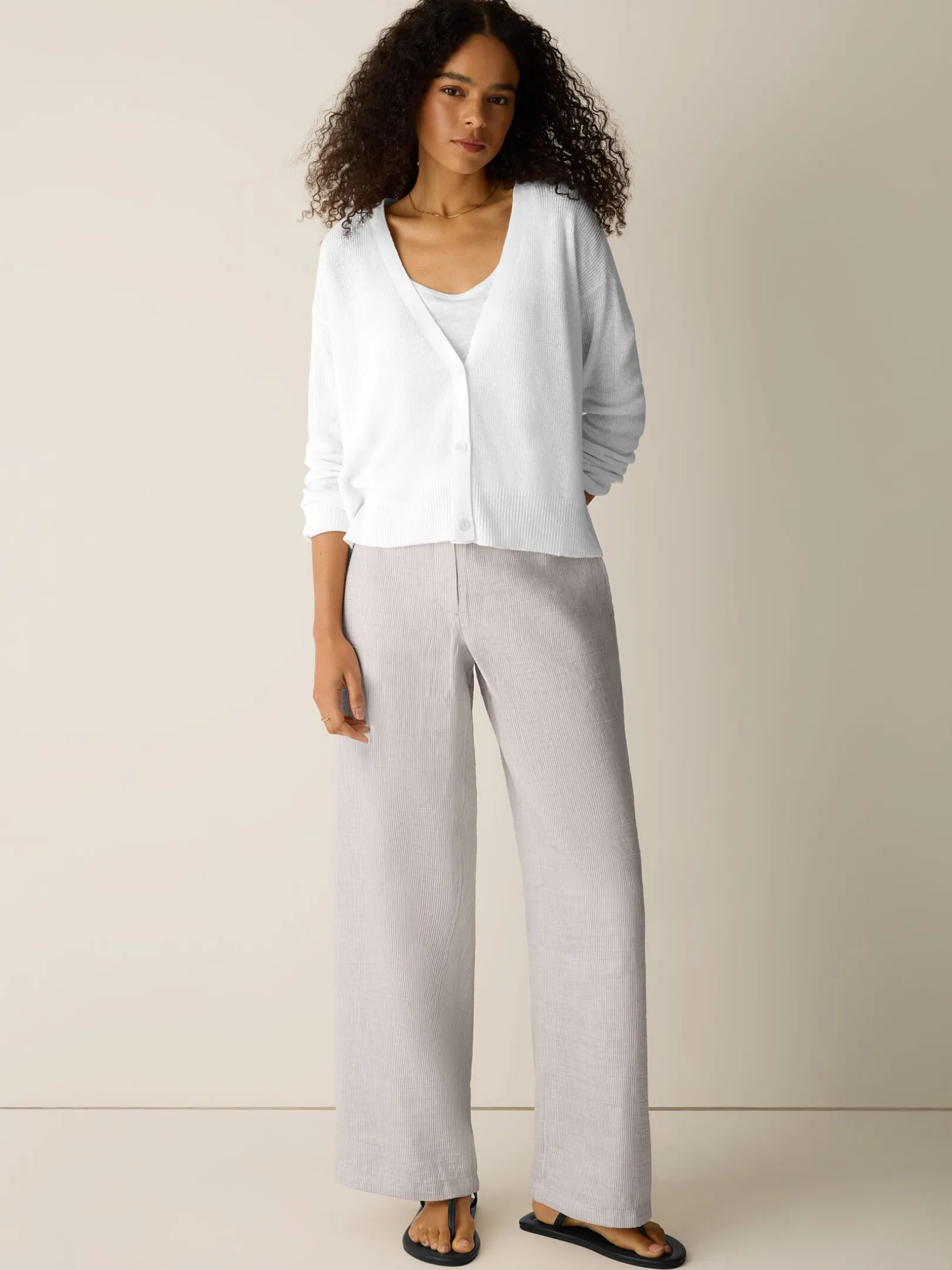 Organic Linen Cotton Slouchy Cardigan