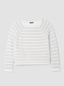 Organic Linen Cotton Slub Bateau Neck Top