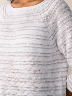 Organic Linen Cotton Slub Bateau Neck Top