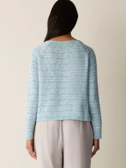 Organic Linen Cotton Slub Bateau Neck Top