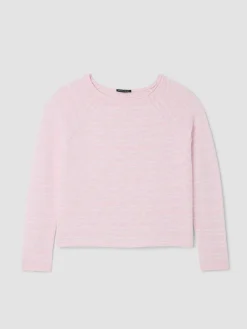 Organic Linen Cotton Slub Bateau Neck Top