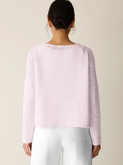 Organic Linen Cotton Slub Bateau Neck Top