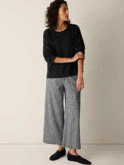 Organic Linen Cotton Slub Crew Neck Top