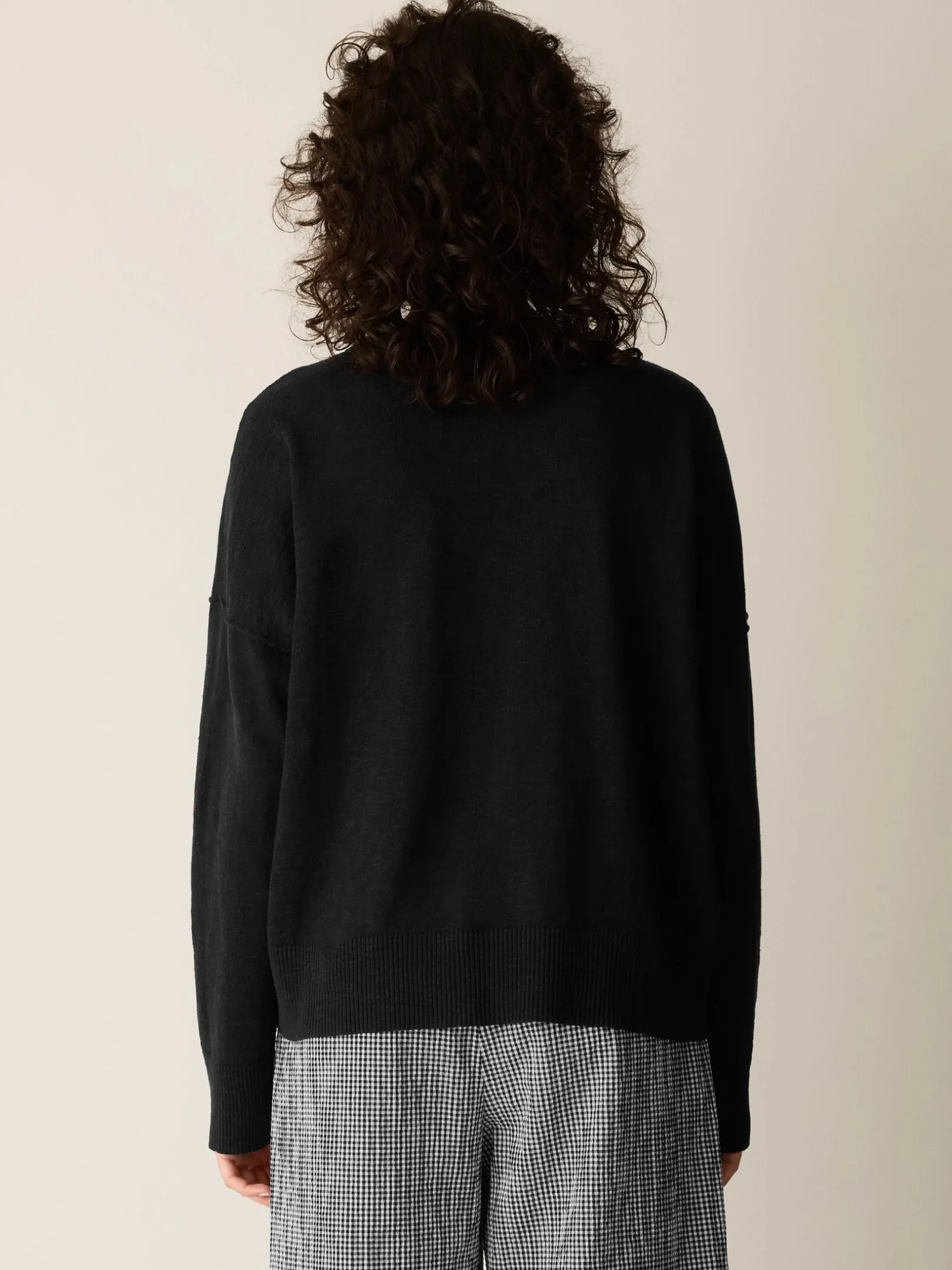 Organic Linen Cotton Slub Crew Neck Top
