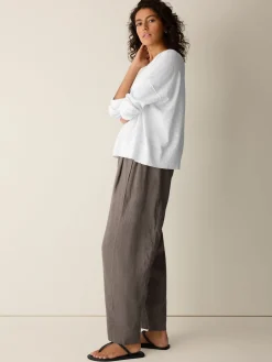 Organic Linen Cotton Slub Crew Neck Top
