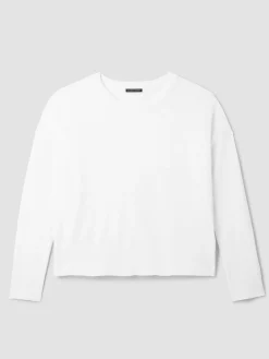 Organic Linen Cotton Slub Crew Neck Top