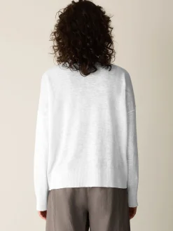 Organic Linen Cotton Slub Crew Neck Top