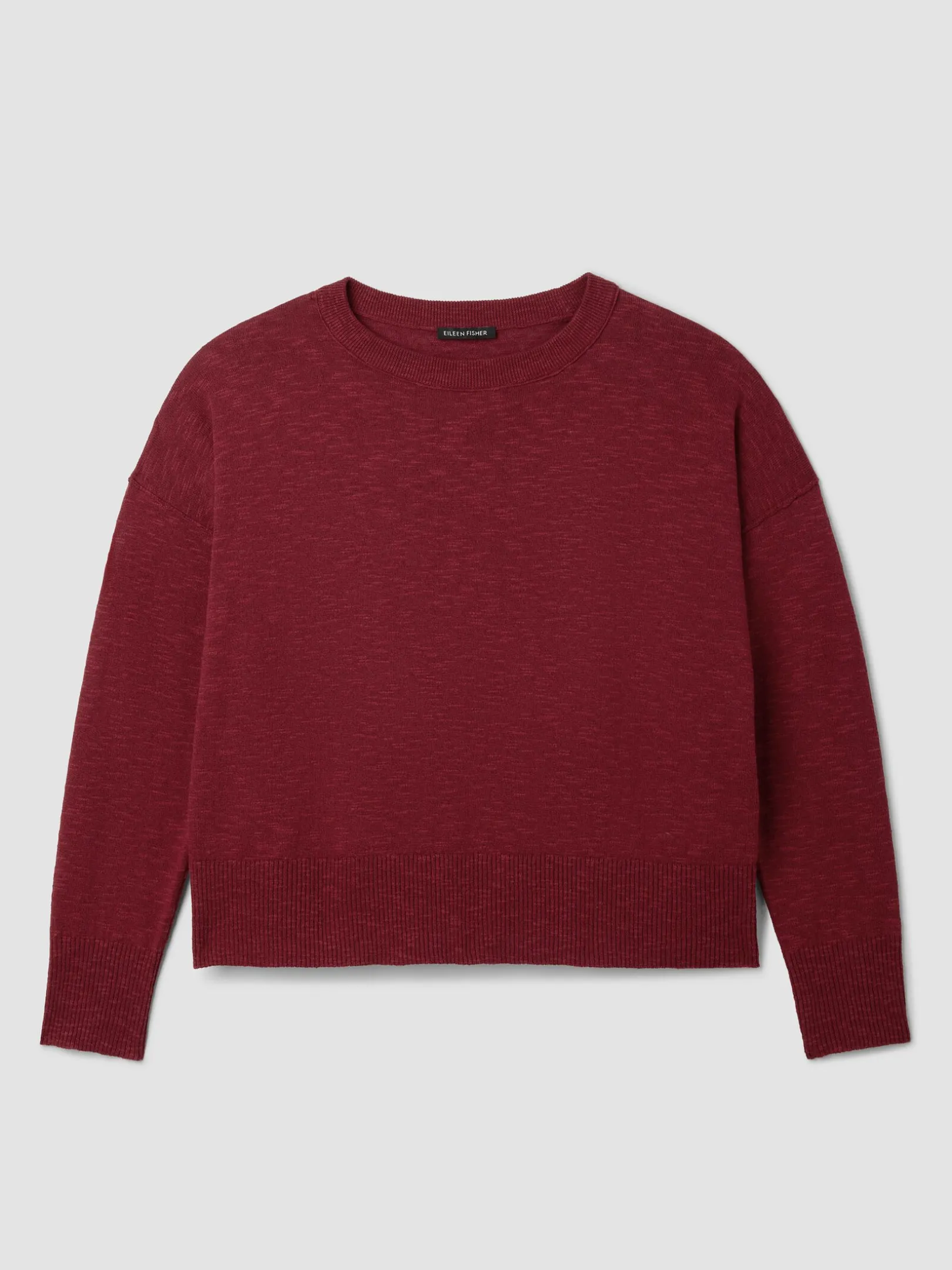 Organic Linen Cotton Slub Crew Neck Top