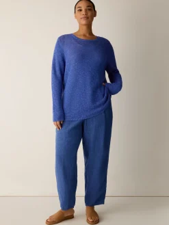 Organic Linen Cotton Slub Crew Neck Top