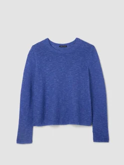 Organic Linen Cotton Slub Crew Neck Top