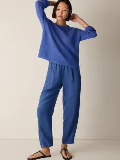 Organic Linen Cotton Slub Crew Neck Top