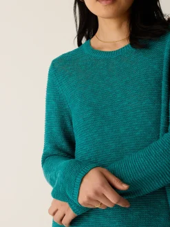 Organic Linen Cotton Slub Crew Neck Top