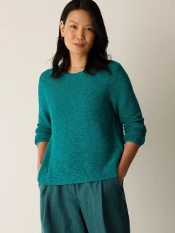 Organic Linen Cotton Slub Crew Neck Top